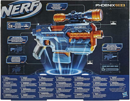 Nerf Launcher Elite 2.0 for 8+ years old years Phoenix CS 6
