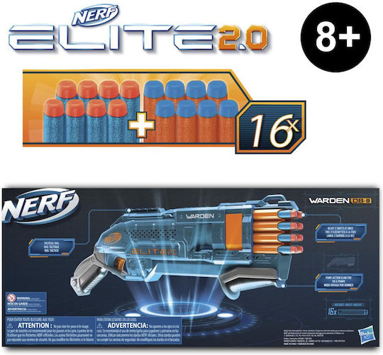 Nerf Нерф изстрелвач Warden DB 8 Елит 2.0 за 8+ години+ години
