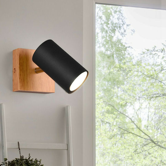 Trio Lighting Marley Single Spot with Socket GU10 in Black Color