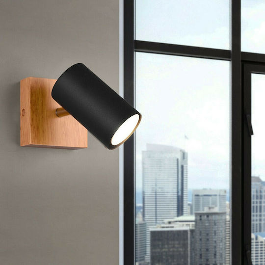 Trio Lighting Marley Single Spot with Socket GU10 in Black Color