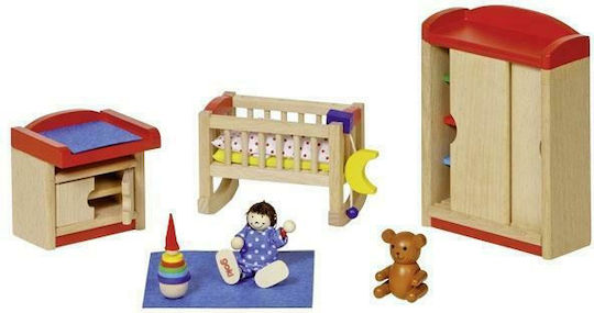 Goki Furniture for Flexible Puppets Baby Room Έπιπλα για Κουκλόσπιτο