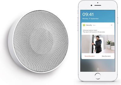 Netatmo Ασύρματη Σειρήνα Συναγερμού Μπαταρίας Εσωτερικού Χώρου 110dB 13x13εκ.