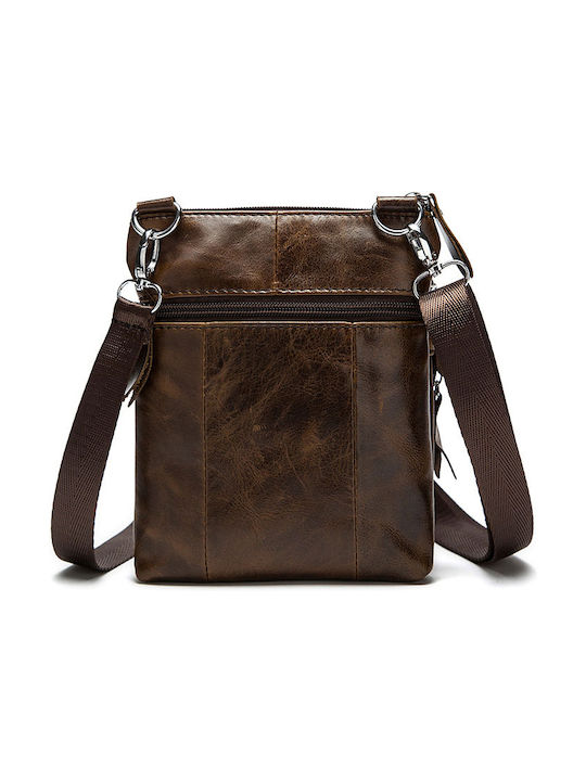 Lederne Herren Tasche Schulter / Crossbody Braun
