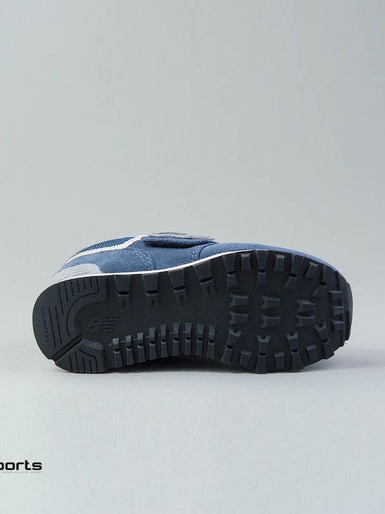 574 Classic Kids Sneakers with Scratch Navy Blue