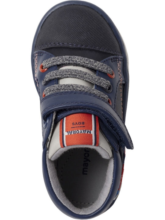 Παιδικά Sneakers High Ανατομικά με Σκρατς Πολύχρωμα
