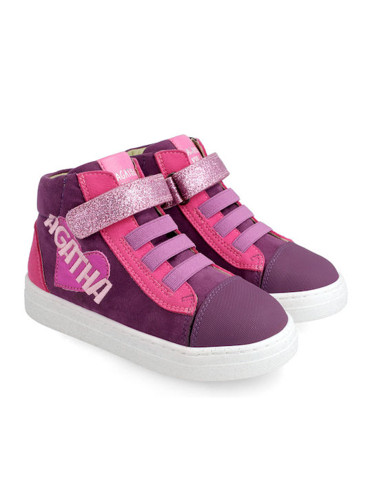 Kids Sneakers High Anatomic with Scratch Purple