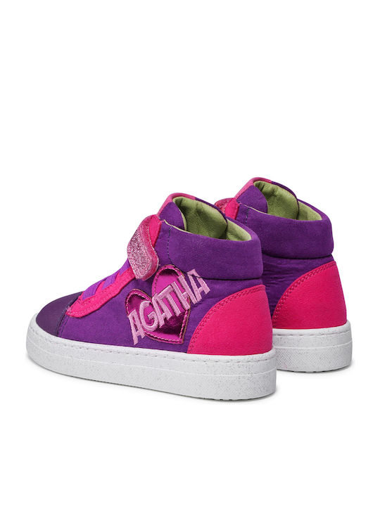 Kids Sneakers High Anatomic with Scratch Purple