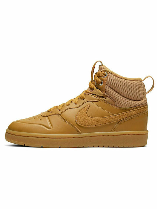 Court Borough Mid 2 Boot Jr Παιδικά Sneakers High Wheat / Wheat Gum Med Brown