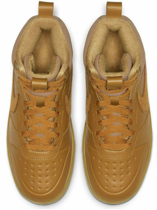 Court Borough Mid 2 Boot Jr Παιδικά Sneakers High Wheat / Wheat Gum Med Brown