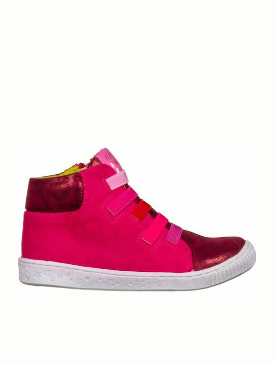 Leather Kids Boots with Zipper Fuchsia