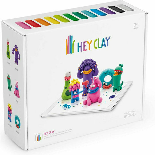 Hey Clay Claymates Terațaki Argilă Modelatoare Copii Module Multicolore