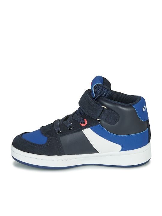 Bilbon Mid Παιδικά Sneakers High με Σκρατς Μπλε