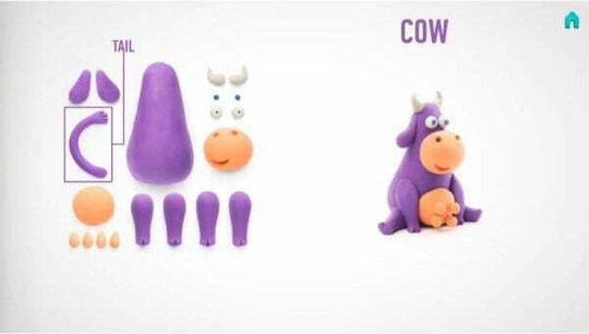Hey Clay Claymates Kuh Kinder Modelliermasse Mehrfarbig MАN003