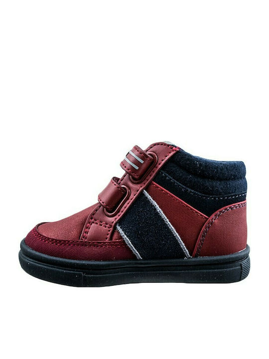 Παιδικά Sneakers High με Σκρατς Κόκκινα