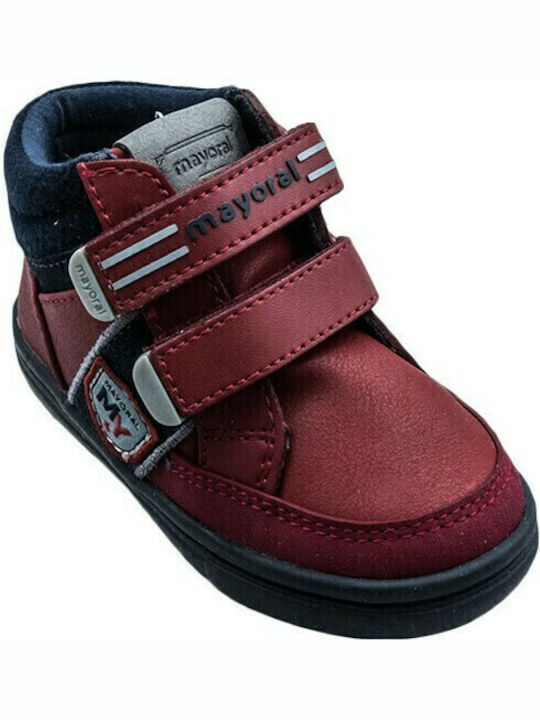 Παιδικά Sneakers High με Σκρατς Κόκκινα