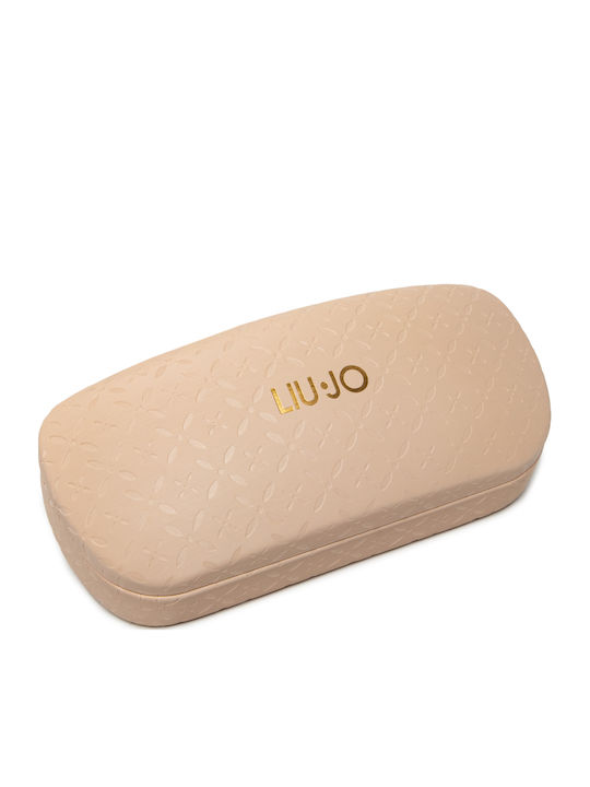 Liu Jo Women's Sunglasses with Gold Metal Frame and Brown Lens