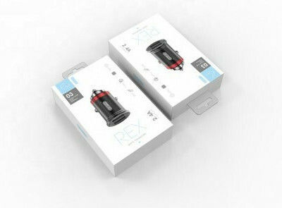 Ezra CR03 Auto-Ladegerät 2.4A mit Anschlüssen: 2xUSB Schwarz Farbe