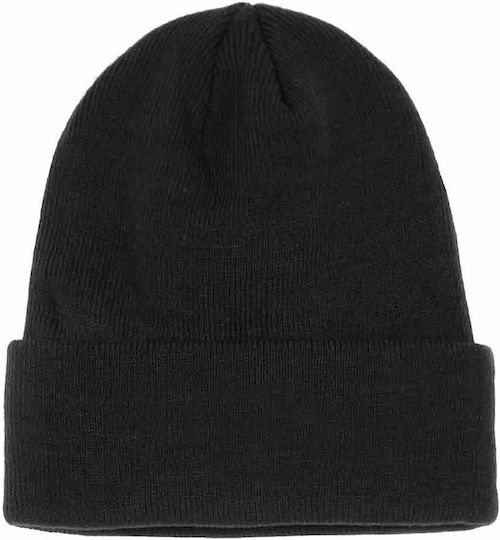 212.EU03.18 Beanie Ανδρικός Σκούφος Πλεκτός σε Μαύρο χρώμα