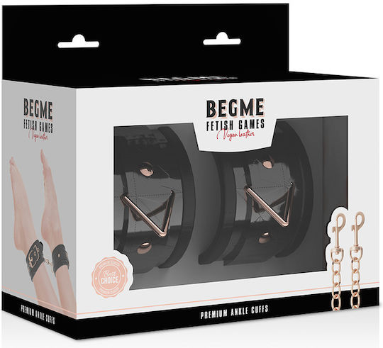 Dream Love BegMe Black Edition Premium Ankle Cuffs Handcuffs Black