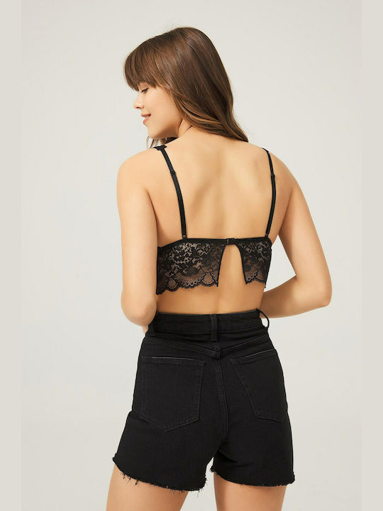 CottonHill Negru Bralette pentru femei