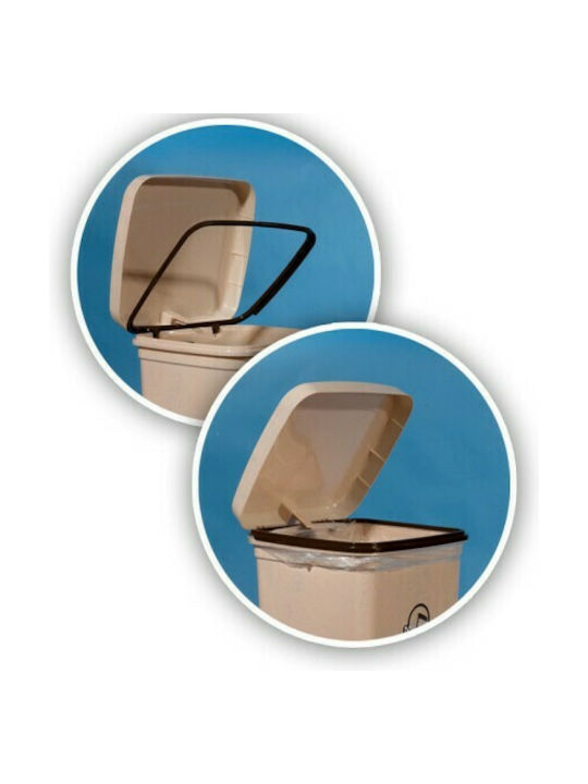 Miltoplast Waste Bin No 316 Plastic with Pedal Anthracite-Burgundy 40lt