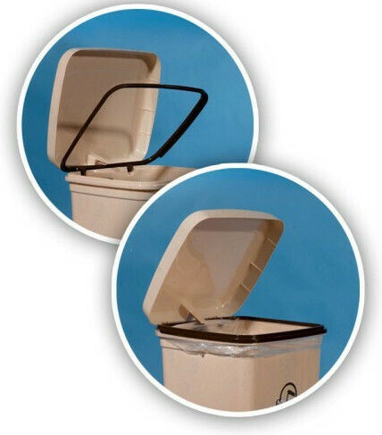 Miltoplast Waste Bin No 316 Plastic with Pedal Anthracite-Burgundy 40lt
