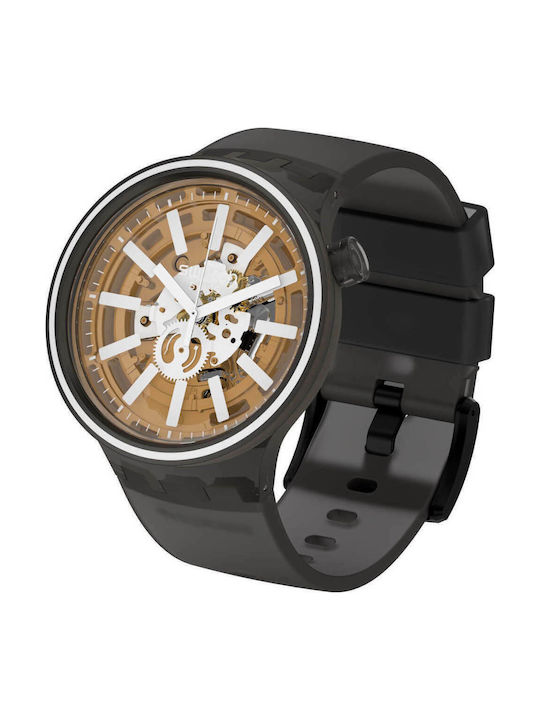 Swatch Лайт Тейст Мъжки часовник 47мм на батерия с Черен Каучук Цвят на каишката