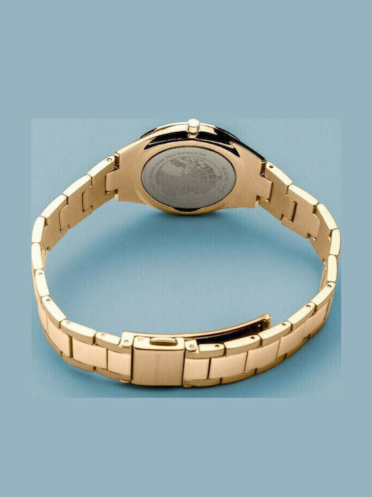 Bering Time Γυναικείο Ρολόι 31mm Μπαταρίας με Χρυσό Μεταλλικό Μπρασελέ