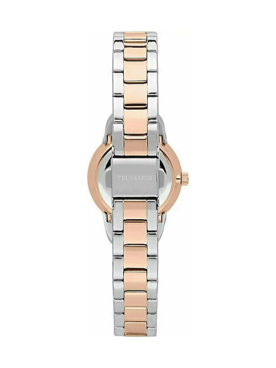 Trussardi T-Original Γυναικείο Ρολόι 28mm Μπαταρίας με Ροζ Χρυσό Ατσάλινο Μπρασελέ