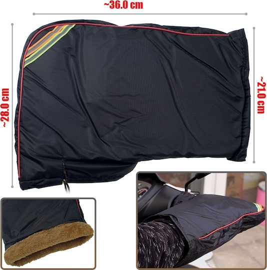 Motorcycle Hand Rain Cover με Εσωτερική Γούνα