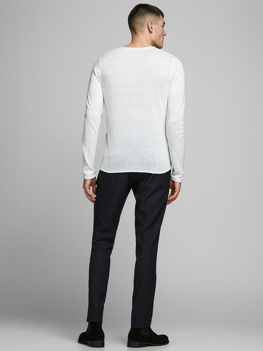 Jack & Jones Men's Long Sleeve Sweater Blanc De Blanc