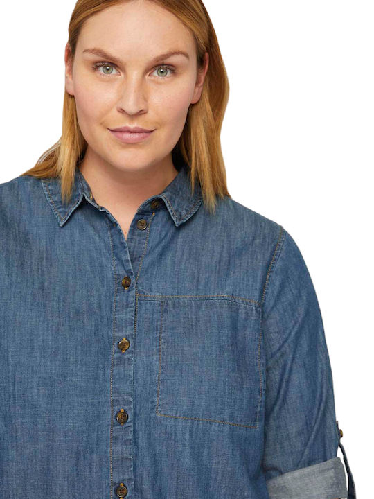 Women's Denim Long Sleeve Shirt Blue