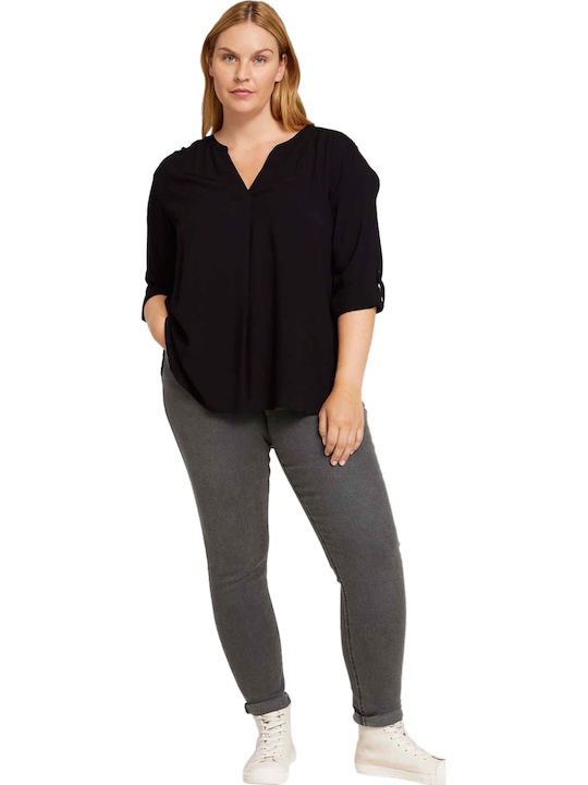 Tunic with 3/4 Sleeve Black