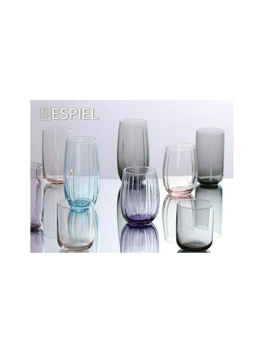Espiel Iconic LD Ποτήρι Νερού από Γυαλί σε Ροζ Χρώμα 365ml