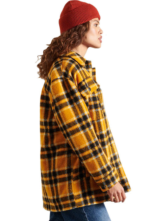 Women's Checked Yellow Overshirt