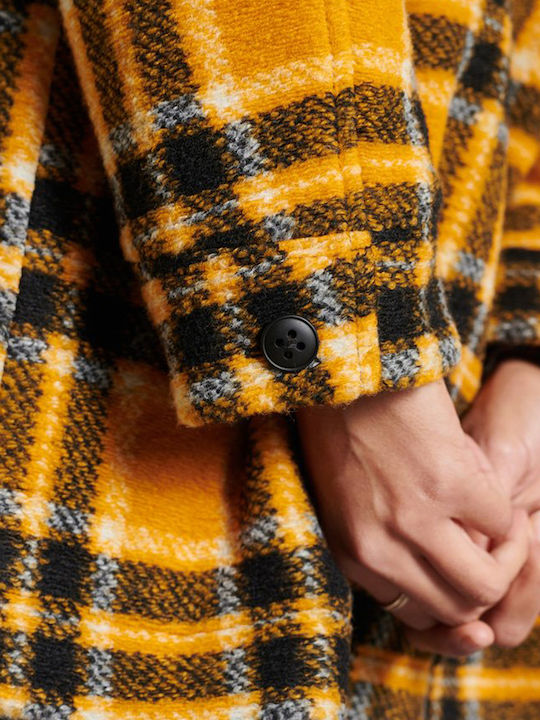 Women's Checked Yellow Overshirt
