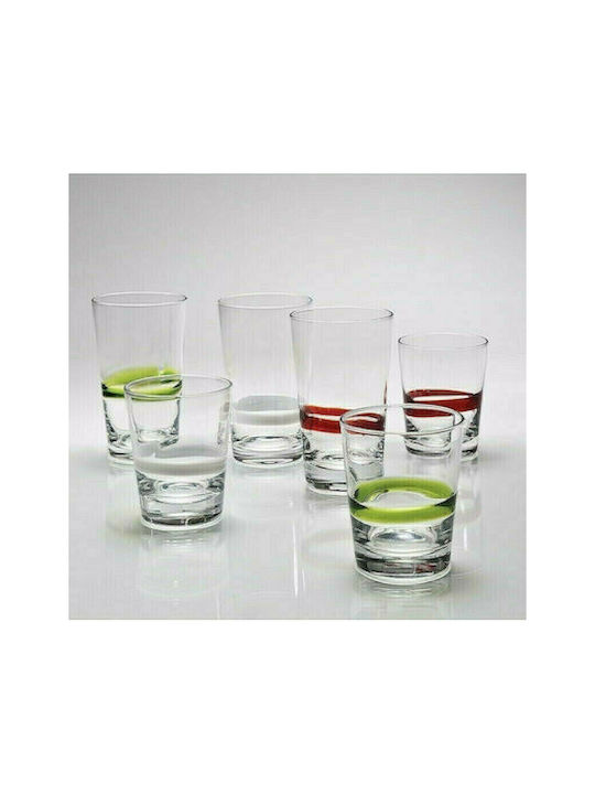 Cryspo Trio Hayman Set of Glasses Water made of Glass Green 6pcs