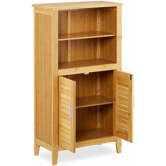Relaxdays Natural Bathroom Cabinet L92xW50xH25cm Brown