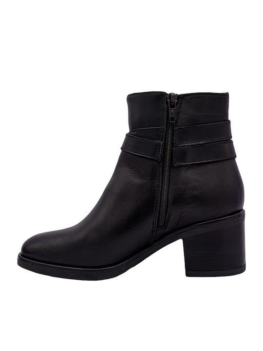 Leather Women's Ankle Boots Black