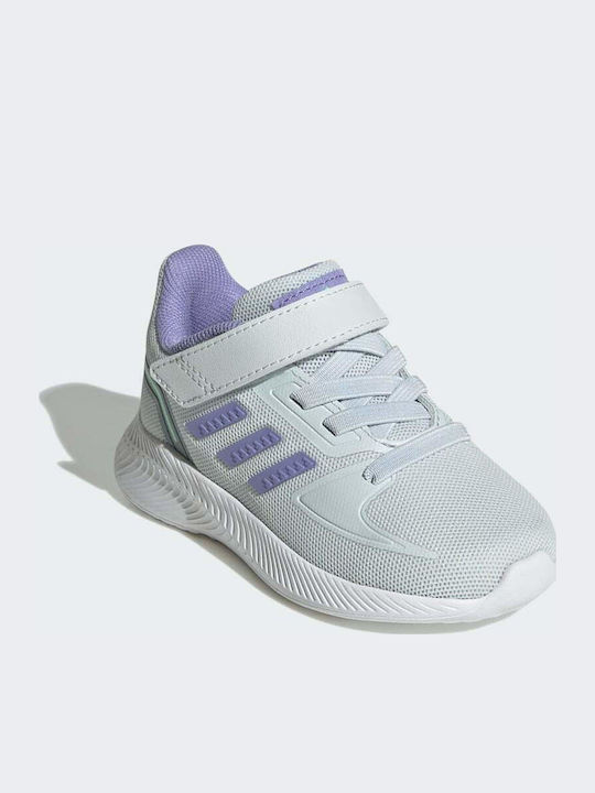 Runfalcon 2.0 I Kids Sports Shoes Running with Hoop & Loop Closure Blue Tint / Light Purple / Pulse Mint