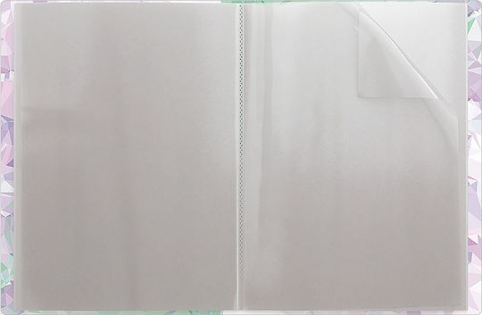 ErichKrause Clipboard Flexible with 10 plastic sleeves Slides for Paper A4 Multicolour Magic Rhombuses 1pcs