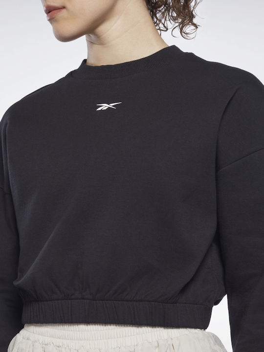 Reebok Dreamblend Women's Cropped Sweatshirt Black