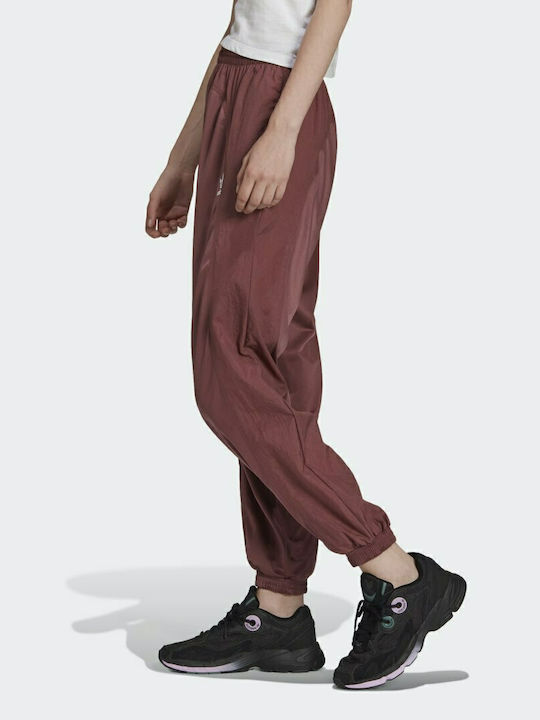 Adicolor High Waist Sweatpants Jogger Quiet Crimson