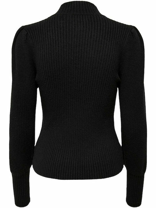 Women's Long Sleeve Sweater Turtleneck Black
