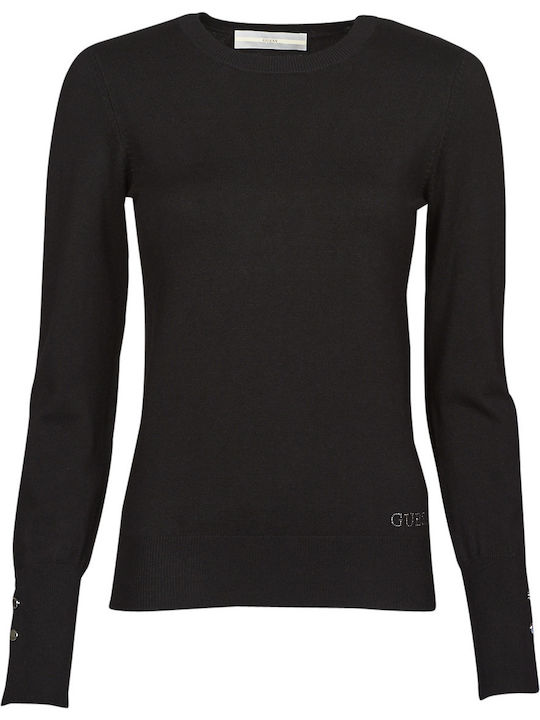Elinor Χειμερινή Γυναικεία Fleece Μπλούζα Μακρυμάνικη Μαύρη