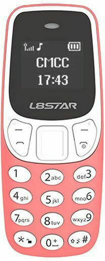 L8STAR BM10 Mini Dual SIM Κινητό με Κουμπιά Ροζ