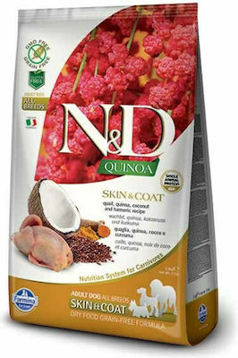 Farmina N&D Quinoa Skin & Coat 0.8kg Dry Food Grain Free for Adult Dogs with Poultry