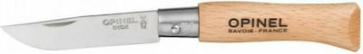 Opinel Νo.4 Inox Pocket Knife Brown with Blade made of Stainless Steel