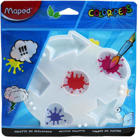 Maped Πλαστική Παλέτα Ζωγραφικής 6 Θέσεων Παλέτα Ζωγραφικής 6 θέσεων 1τμχ