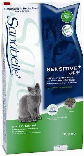 Bosch Petfood Concepts Sanabelle Sensitive Dry Food Grain-Free & Gluten-Free for Adult Cats with Sensitive Gastrointestinal with Poultry 10kg